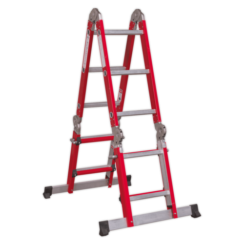 Aluminium Multipurpose Ladder EN 131 Adjustable Height 4 AFPL2 COMPACT A FRAME