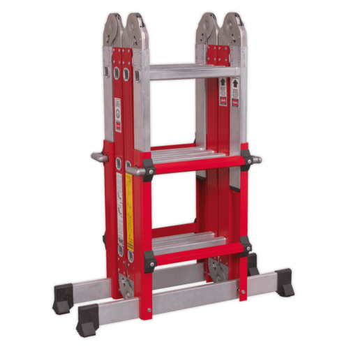 Aluminium Multipurpose Ladder EN 131 Adjustable Height 7 AFPL2 STORAGE