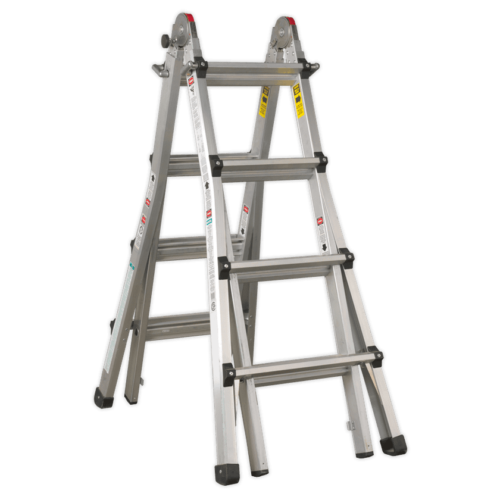 Aluminium Telescopic Ladder 4-Way EN 131 Adjustable Height 1 AFPL3