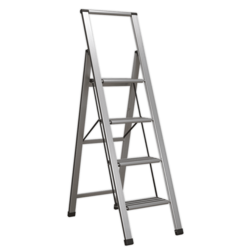 Aluminium Professional Folding Step Ladder 4-Step 150kg Capacity 1 APSL4