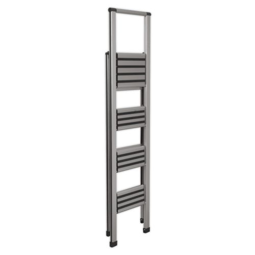 Aluminium Professional Folding Step Ladder 4-Step 150kg Capacity 2 APSL4 FOLDED
