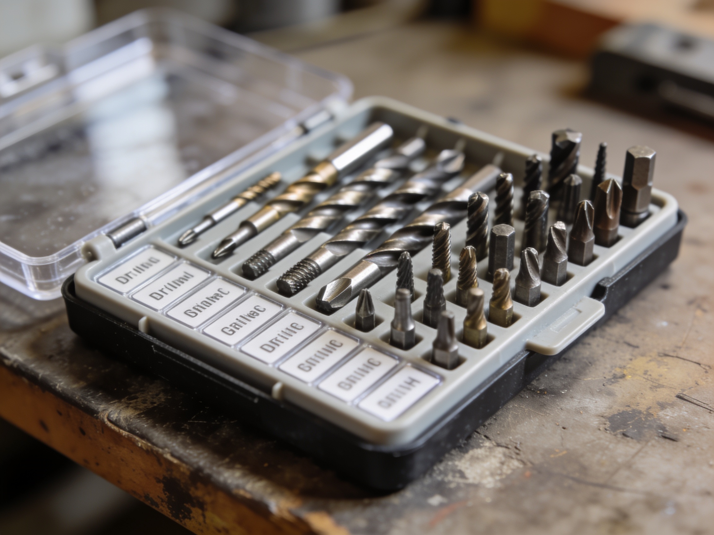 How to Choose the Right Drill Bits for Every Material 1 Assorted drill bit set laid out in an organiser case