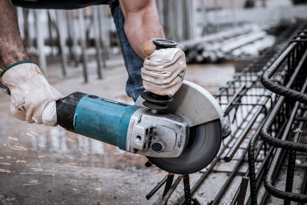 Angle Grinder Safety for Safer Work Every Day 1 Angle Grinder Safety with gurds, gloves, handle all fitted and used correctly.